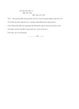 Đề kiểm tra học kỳ 2 môn Sinh học Lớp 7